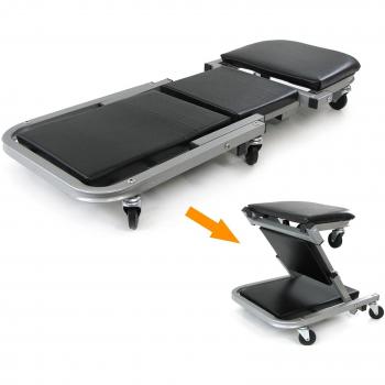 carparts de Online GmbH 27911 Camilla de montaje para asiento plegable con 6 rollos Plata Negro