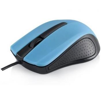 Ratón óptico USB ambidextro Modecom M9 negro-azul 1000 dpi
