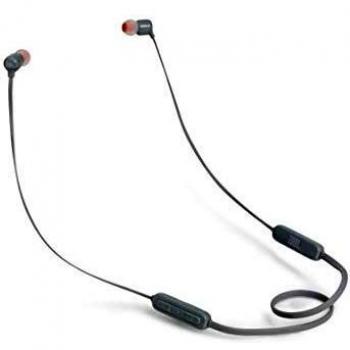 JBL T110BT - Auriculares inalámbricos con sonido Pure Bass, Bluetooth, mando a distancia y micrófono, batería de hasta 6 horas, 2h de recarga, gris