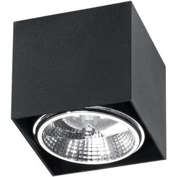 Aplique de Techo Blake Negro GU10 LEDBOX Downlight Aluminio 1 Bombilla Iluminación Interior LED