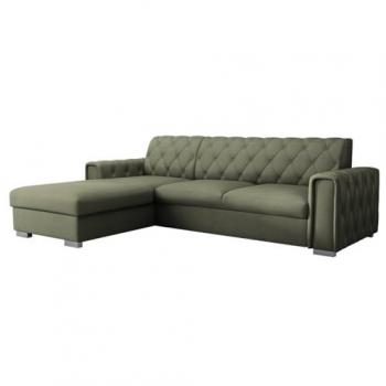 Sofá Rinconero Columbus 203 con Función de Descanso y Caja de Ropa de Cama - 267x185x85cm