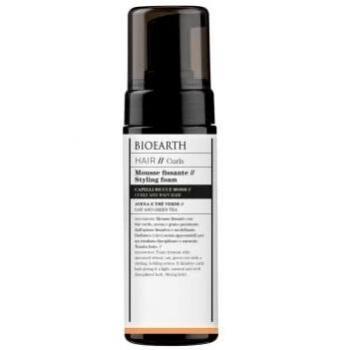 Bioearth Organic Fixing Mousse with Green Tea, Oat, and Germinated Wheat - 150 ml