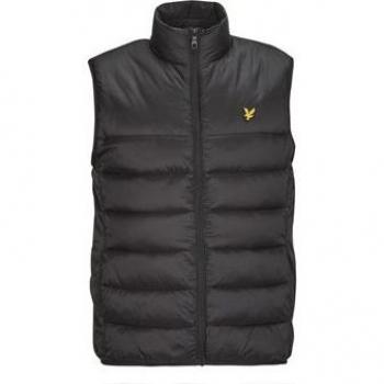 Lyle & Scott Men's Wadded Gilet - Jet Black - Size XL - Sleeveless Zip-Up with Pockets