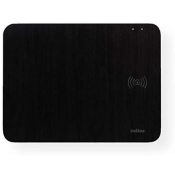ROLINE Alfombrilla para ratón con Superficie de Carga por inducción, 10 W, Color Negro