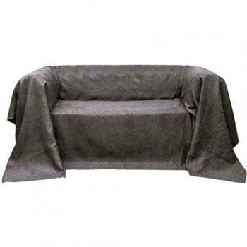 vidaXL Funda para Sofá de Micro-Gamuza Ante Crema 270x350 cm Protector Sillón