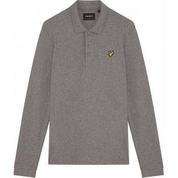 Lyle & Scott Men's Long Sleeve Polo Shirt - Grey - XXL