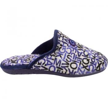 CABRERA 9625 Zapatillas de casa descalza de hombre azul marino letras 623