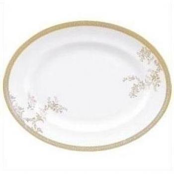 Wedgwood Vera Wang cordón de Platino Oval Plato 39cm