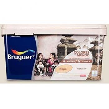 Bruguer Colores del Mundo Pintura para paredes monocapa Nepal Beige Suave 4 L