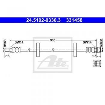 ATE 24.5102-0330.3 Mangueras de freno y accesorios