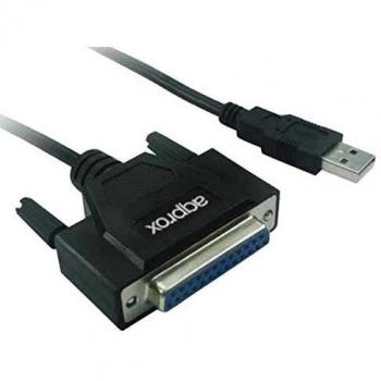 Approx APPC26 - Adaptador de USB a paralelo, color negro [España]