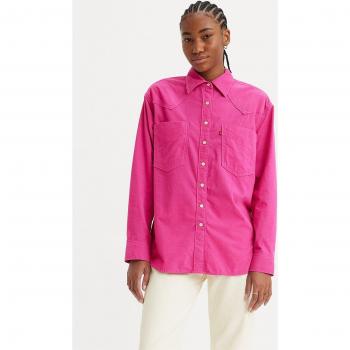 Levi's - Camisa de mujer de manga larga, 100% algodón, corte clásico, cierre de botones en la parte delantera, puños con botón, diseño atemporal y versátil, disponible en varias tallas y colores