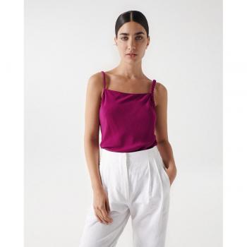Top de mujer satinado con tirantes