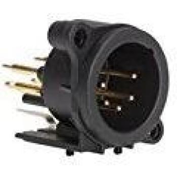 Neutrik NC5MAH Conector XLR Macho de 5 Pines, Montaje PCB Horizontal