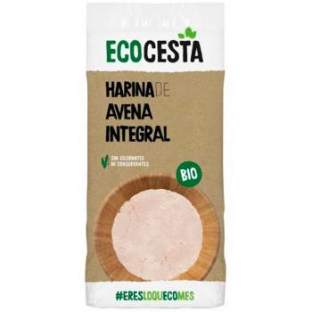 Ecocesta - Harina Ecológica de Avena Integral - 500 g - Contribuye a Mejorar el Tránsito Intestinal - Favorece el Desarrollo Muscular - Indicada para Elaborar Galletas o Pan