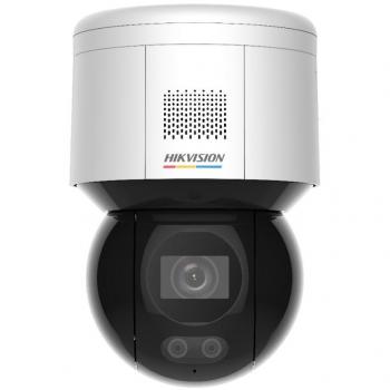 Cámara de Vigilancia Hikvision ColorVu DS-2DE3A400BW-DE - Domo Panorámico 4 MP, Interior/Exterior, Visión Nocturna a Color, Audio y Conexión LAN