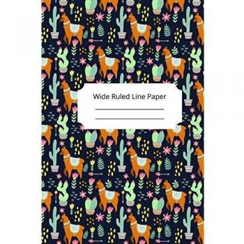 Baby alpaca theme wide ruled line paper 3