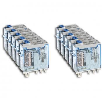 12V DC 16A Single Pole Switching Relay with LED Test Indicator (10 Pack)