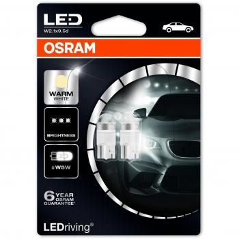 OSRAM LEDriving Retrofit W5W Luz Interior 2850WW-02B Blanca Cálida 4000K, Ahorro de Energía del 80%, Paquete Doble