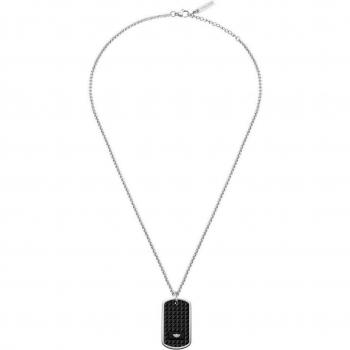 Collar de hombre Storm ii de acero plateado