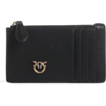 PINKO Airone Credit Card Case Leather 13.5 cm Black