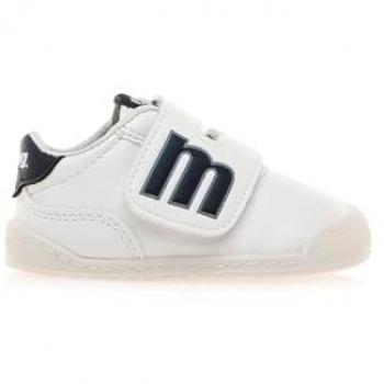 Zapatillas deportivas Mustang Kids para Niños - Mod. 48909, características: piso suave, cierre adherente, modelo blanco, talla 20, diseño respetuoso y deportivo