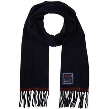 Superdry Solid Capital Tassel Scarf Bufanda, Azul