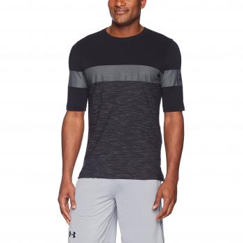 Under Armour Sportstyle Football tee Camiseta de Manga Corta, Hombre, Negro