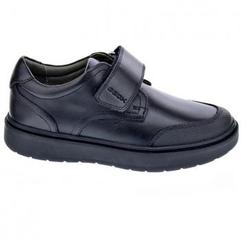 Geox J Riddock B.I Kids 2 Strap Slip On Shoes in Black Size 10.5