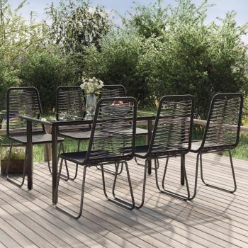 7-Piece Black Garden Dining Set