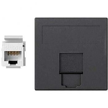 Simon 50002085-038 - Placa Vd Plana Cg Con 1 Cat 6U Grafito