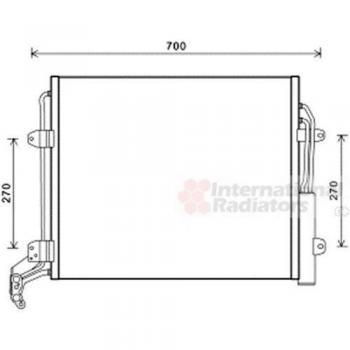 Condensador de aire acondicionado Van Wezel 58005324 para Seat Alhambra y VW Sharan