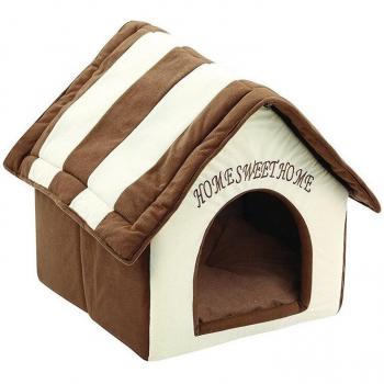 Casa de perro y cama plegable para gato, tienda portátil de mascotas con huella pequeña y nido interior
