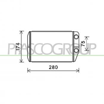 Radiador de calefacción PRASCO FT930H001 para FIAT, PEUGEOT y CITROËN
