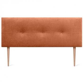 Cabecero Tapizado AQUALINE Pro de Polipiel o Tela Naranja 135x105cm con Patas para Camas 120/135/140