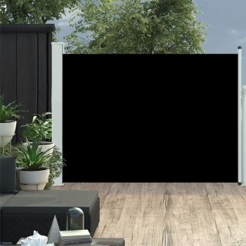 Cortina lateral retráctil para patio negro 117x500 cm