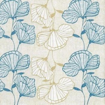 Unidades 50 Premium Quality Linen Feel cena servilletas colección real 1/4-fold 40 cm x 40 cm turquesa azul beige floral Tessa