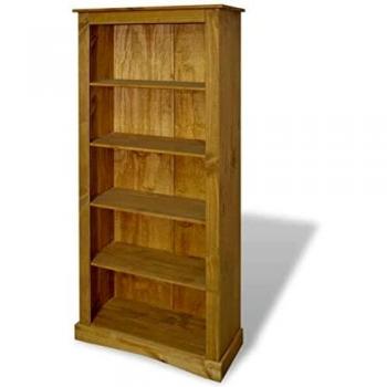 5-Tier Bookcase Mexican Pine Corona Range 81x40x170 cm