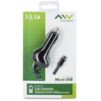My Way 9901011 - Cargador de Coche con Micro USB Universal, 2.1 A