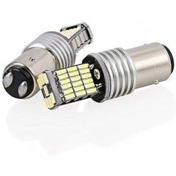 CICMOD 2 x 1000 Lumen Canbus Error Free 1157 BAY15D P21 45 × 4014 SMD, Bombillas LED para la Luz de Coche, Blanco 6500K