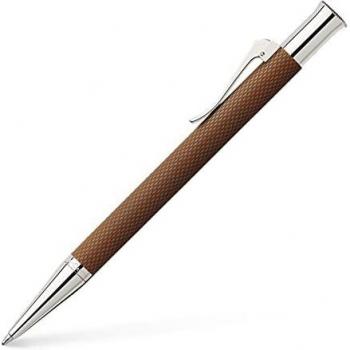 Graf von Faber-Castell Guilloche Cognac Metal Propelling Ballpoint Pen - Engravable