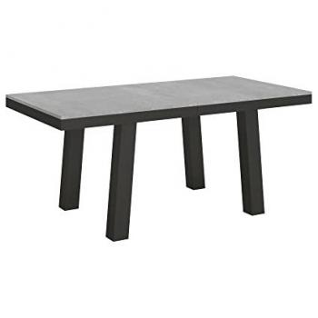 Mesa extensible Bridge Evolution 90x180/440 cm Cemento con estructura Antracita