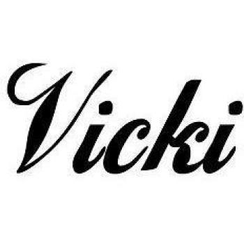 Vicki nombre de niña o Boy nombre habitación nombre pared cita Arte Vinilo Adhesivo