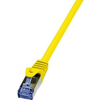LogiLink Cat6a S/FTP Yellow Networking Cable, 3m Flame-Retardant Patch Cord