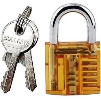 Aussel Unlocking Lock Pick Complete Practice Padlock Set With Keys- Transparent Lock Trainer Suitable For Beginners & Professionals by Aussel