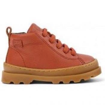 Camper Brutus Kids Red Leather High-Top Sneakers