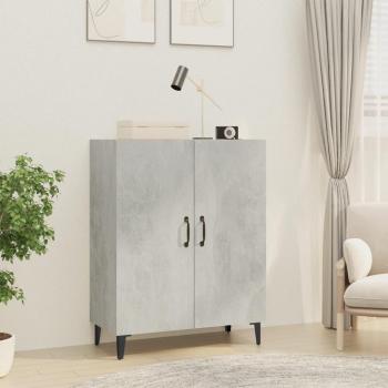 Aparador de madera contrachapada 70x34x90 cm en color gris hormigón, Mueble de Almacenaje de Salón, Buffet para salón Moderno, Armario Auxiliar, Armario de Almacenamiento