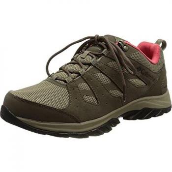 Columbia Redmond III Waterproof, Zapatillas para Caminar Mujer, Coral Rojo Guijarro, 38 EU