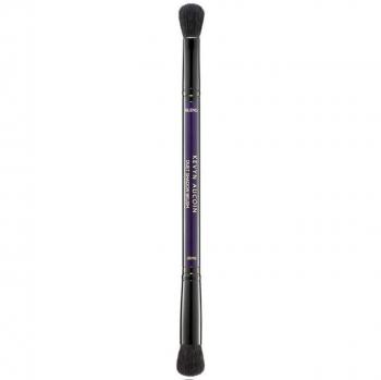 Kevyn Aucoin Duet Shadow Brush - Eyeshadow Brush - Dual-ended design, soft synthetic bristles, perfect for blending and applying eyeshadow, suitable for all skin types, size: One Size