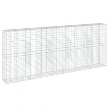vidaXL Gabion Basket with Cover 500x50x200 cm Galvanised Iron
